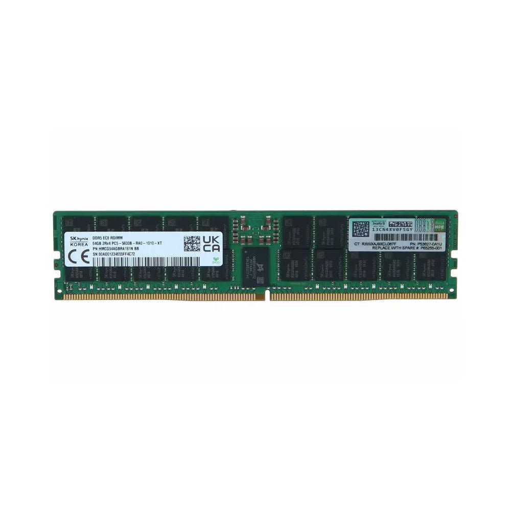 P64707-B21 64GB DDR5 5600MT/s 2Rx4 ECC Server Memory Module, compatible with ProLiant Gen11 systems